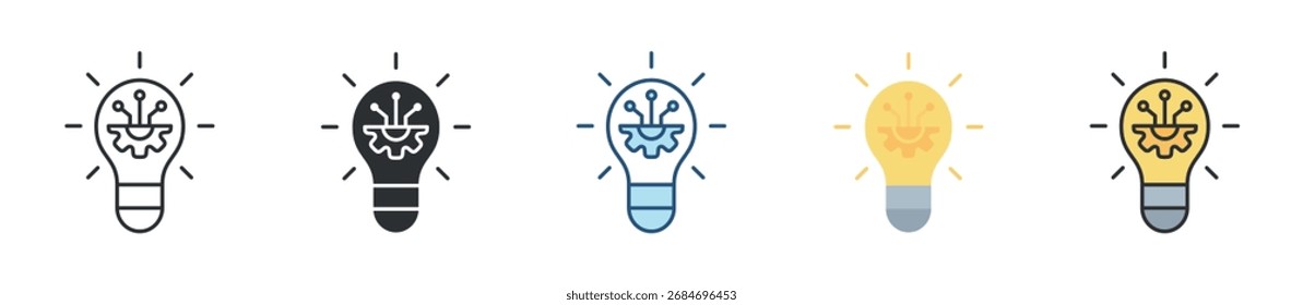 Innovation Icon Set Multiple Style Collection