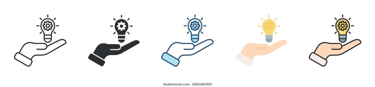 Conjunto de iconos de innovación Colección de estilo múltiple