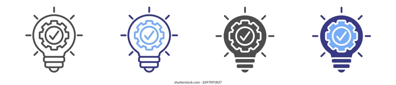 Conjunto de iconos de innovación de varios estilos