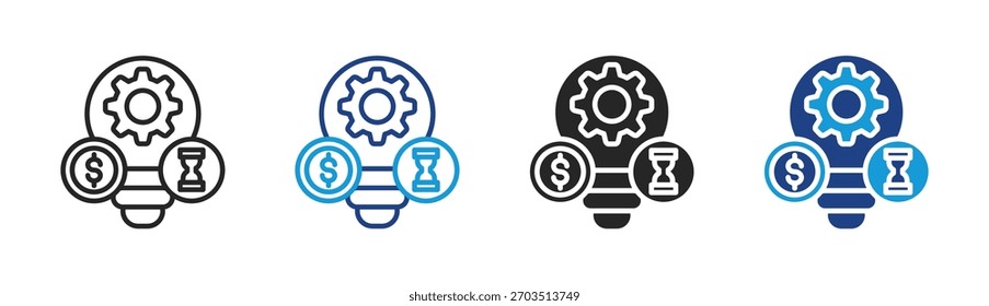 Conjunto de iconos de innovación colección de estilos múltiples