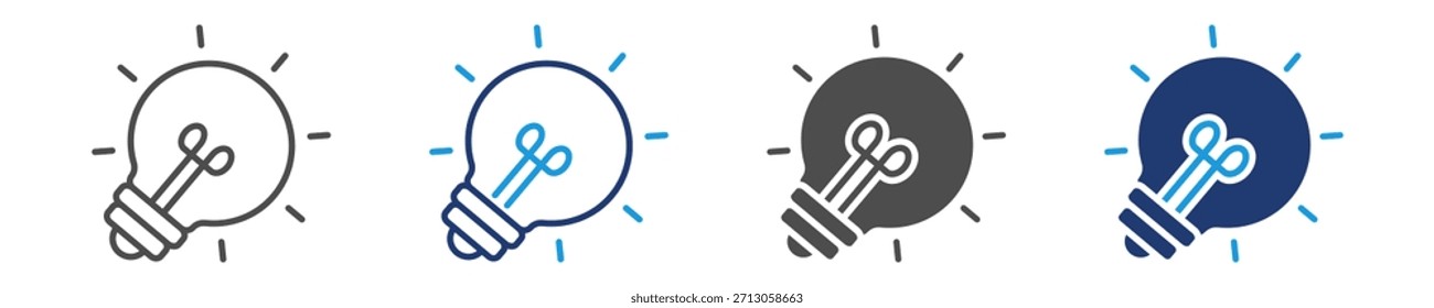 Conjunto de iconos de innovación de varios estilos