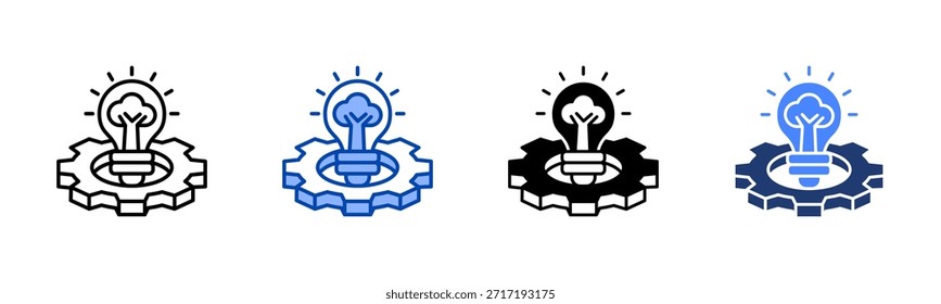 Conjunto de iconos de innovación colección de estilos múltiples