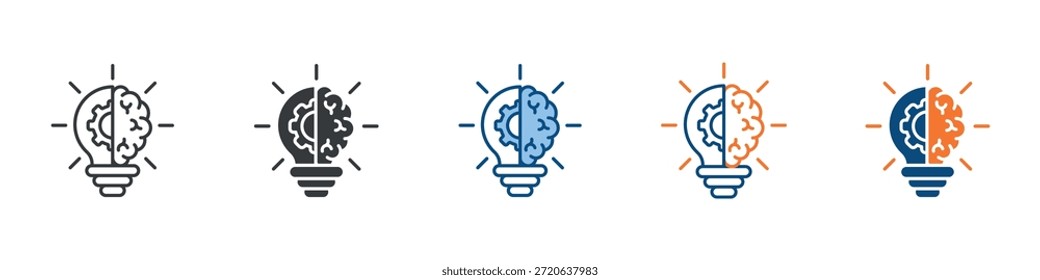 Conjunto de iconos de innovación Colección de estilo múltiple