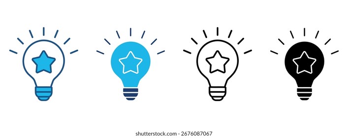 Innovation Icon Set With Multiple Styles. Vector Illustration