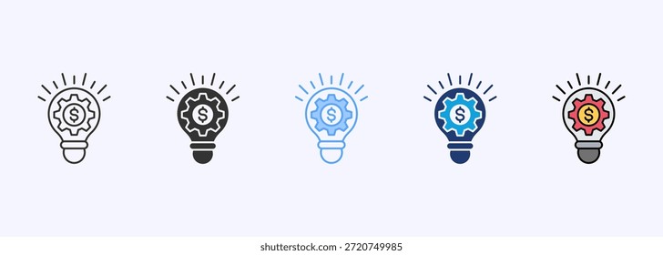 Conjunto de iconos de innovación Multistyle Varios elementos de Colección para el diseño