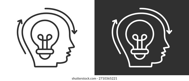 Colección De Vector Del Conjunto Del Icono De La Innovación Aislada En Blanco Y Negro