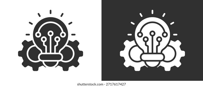Innovation Icon Set Vector Collection Isolated In Black And White