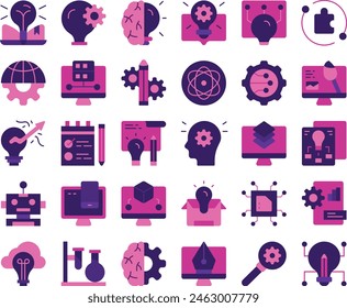 Innovation icon set vector design illustration stock