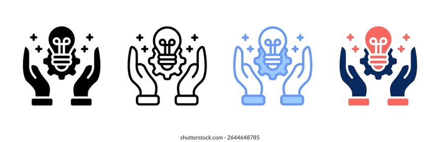 Innovation icon sheet multiple style collection