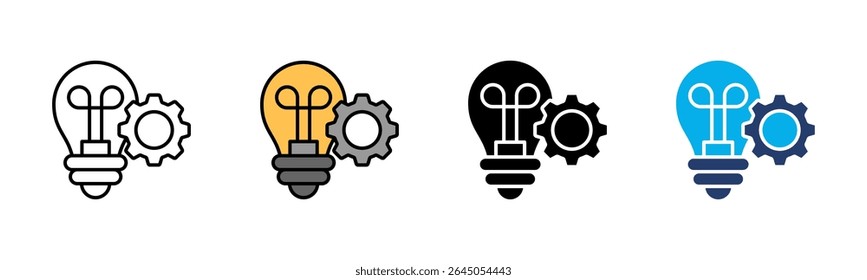 Innovation icon sheet multiple style collection