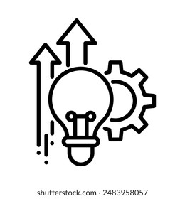 Icono de Innovación. Icono de línea simple. Aislar sobre fondo blanco. Vector.