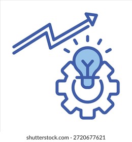 Innovation Icon. Simple Vector Blue Illustration.