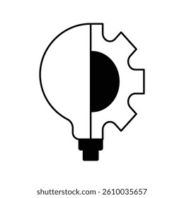 Innovation icon with sleek, creative design. Perfect for startups, tech, business ideas, and futuristic concepts. High-quality vector, fully scalable and easy to customize.