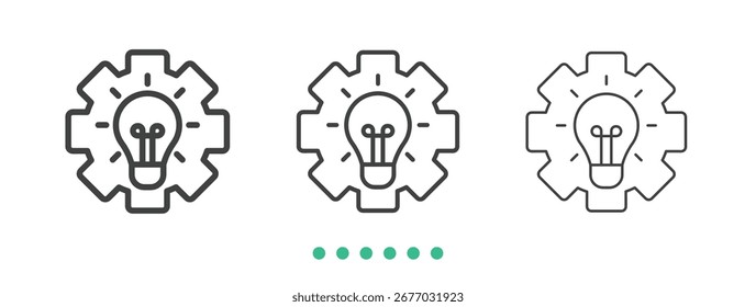 Icono de innovación. Vector de icono de línea delgada