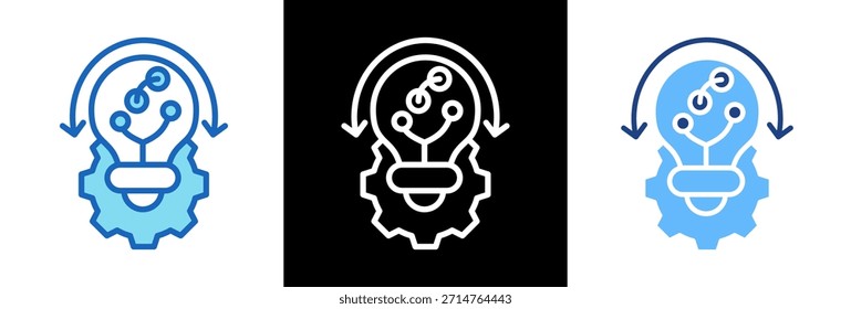 Innovation Symbol dreifach-Stil Vektorgrafik