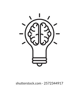 Innovation icon Vector flat thin line illustration