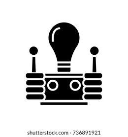 innovation icon, vector illustration, black sign on isolated background