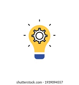 innovation icon vector illustration colored style design. isolated on white background