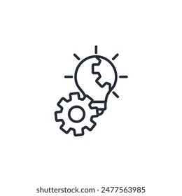 Vector de innovación. Icono de estilo lineal.Trazo editable.Símbolo para uso Diseño web,logotipo.Ilustración de símbolo.