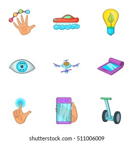 Innovation icons set. Cartoon illustration of 9 innovation vector icons for web