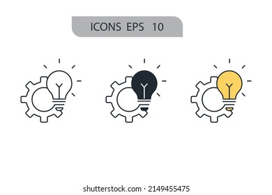 innovation icons  symbol vector elements for infographic web