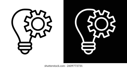 Innovation icons vector set in stroke line style