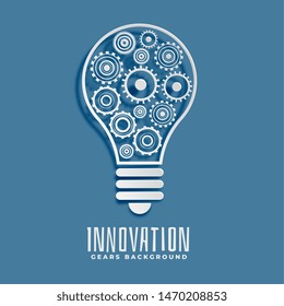 innovation and idea bub and gears background
