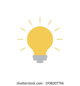 innovation Idea bulb icon in color icon, isolated on white background 