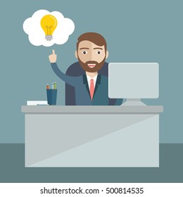 An innovation idea of employee vector illustration