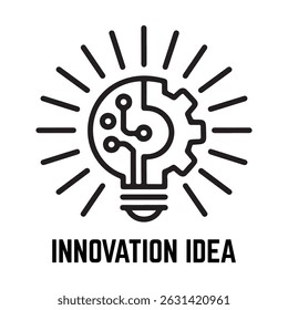 Innovation Idea Gear Vector Icon 2