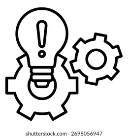 Innovation idea icon to develop new work