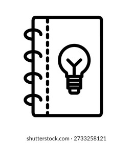 Innovation Idea Journal Icon - Creative Brainstorming Mind