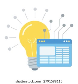 Innovation Idea Technology Development Creative Solution Digital Engineering Graphic Element Isolated Vector Illustration Design