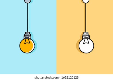 Símbolo de idea innovador o innovador. Diseño lineal símbolo vector estilo mínimo.