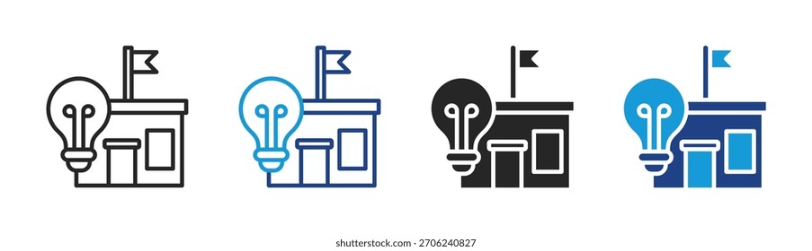 Innovation Lab icon set multiple style collection