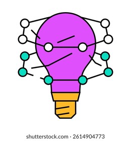 innovation light bulb line icon vector. innovation light bulb sign. isolated symbol illustration