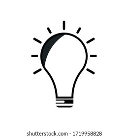 Innovation line icon. Light bulb and cog inside. Premium quality graphic design element. Modern sign. Design template vector