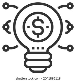 INNOVATION LINE ICON LOGO VECTOR

