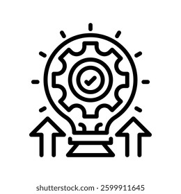 Innovation Line Icon, Outline Symbol for Creative Thinking, Business Breakthroughs, Product Development, Technological Advancements, and New Ideas. Vector Sign Icon