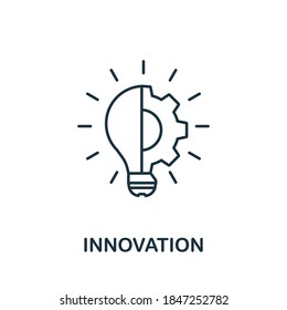 Innovation line icon. Simple element from digital disruption collection. Outline Innovation icon element.