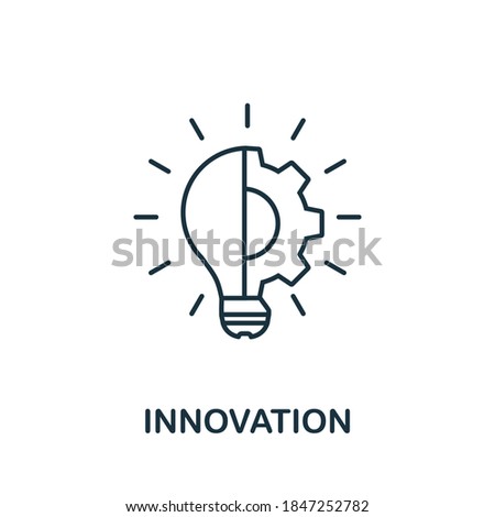 Innovation line icon. Simple element from digital disruption collection. Outline Innovation icon element.