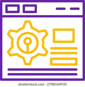 Línea de innovación Diseño de íconos de Vector de dos colores