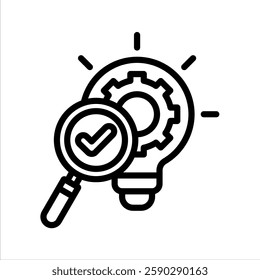 Innovation Line Vector Illustration On White Background.