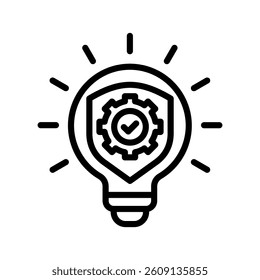Innovation Line Vector Illustration On White Background.