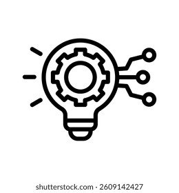Innovation Line Vector Illustration On White Background.