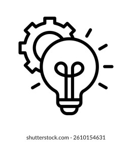 Innovation Line Vector Illustration On White Background.