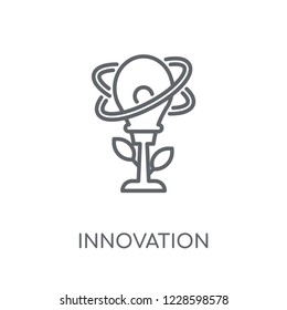 Innovation linear icon. Modern outline Innovation logo concept on white background from Startup Strategy and Success collection. Suitable for use on web apps, mobile apps and print media.