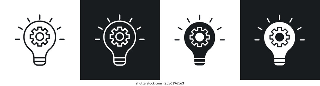 Innovation linear icon set for app, and web design.