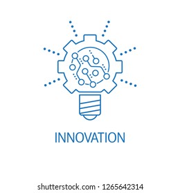 Innovation. Linear vector icon. White background.