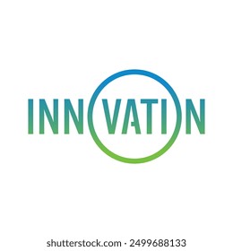 innovation logo. innovation concept with circle, innovation logo for business, industry, science, education world